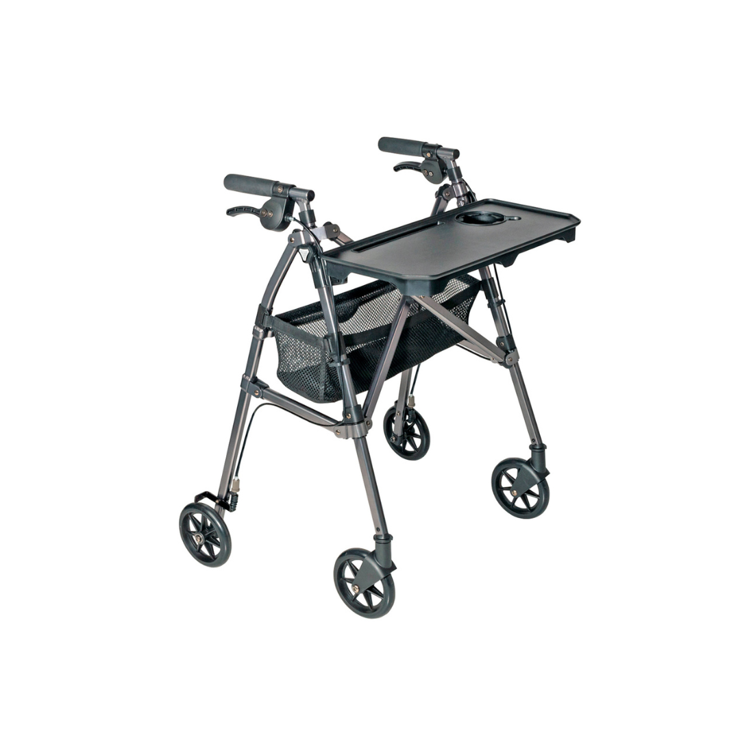 Stander Wonder Indoor Rollator with Tray - Folding & Super Lite - Senior.com